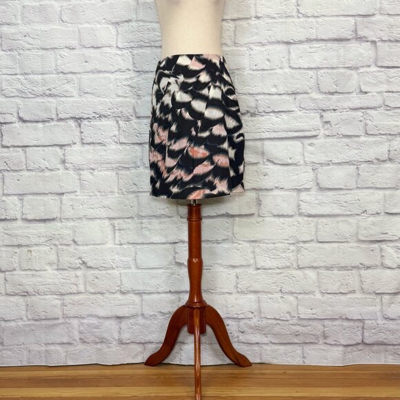 Jigsaw Dresses & Skirts - Jigsaw Black Cotton Brushstroke Print Mini Skirt